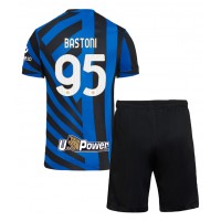 Inter Milan Alessandro Bastoni #95 Heimtrikotsatz Kinder 2024-25 Kurzarm (+ Kurze Hosen)